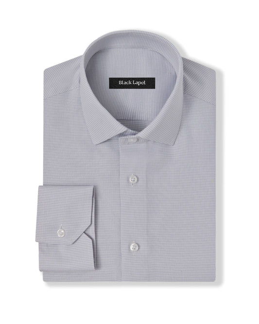 Cornerstone Light Grey Puppytooth Dress Shirt 1