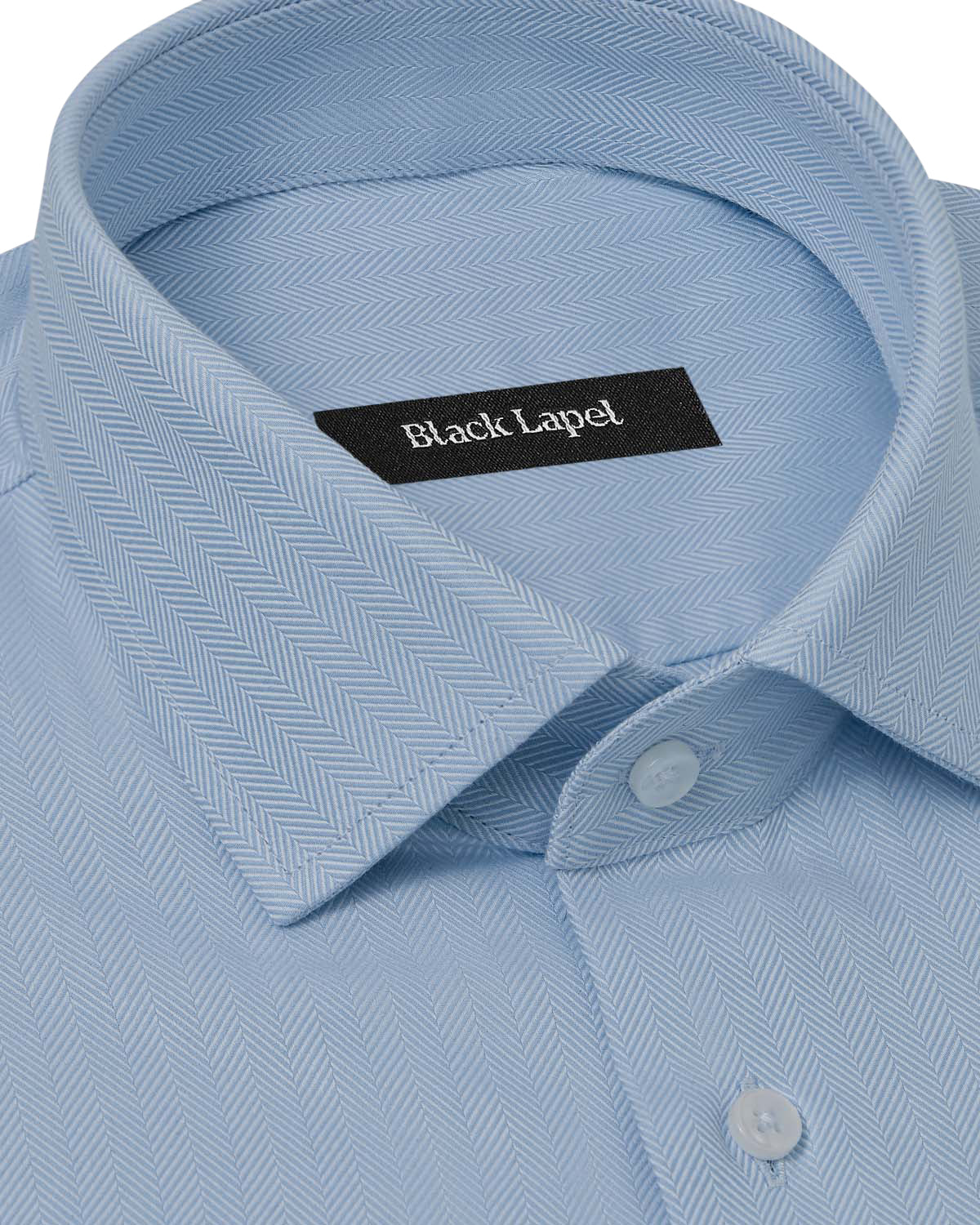 Cornerstone Light Blue Herringbone Dress Shirt 2