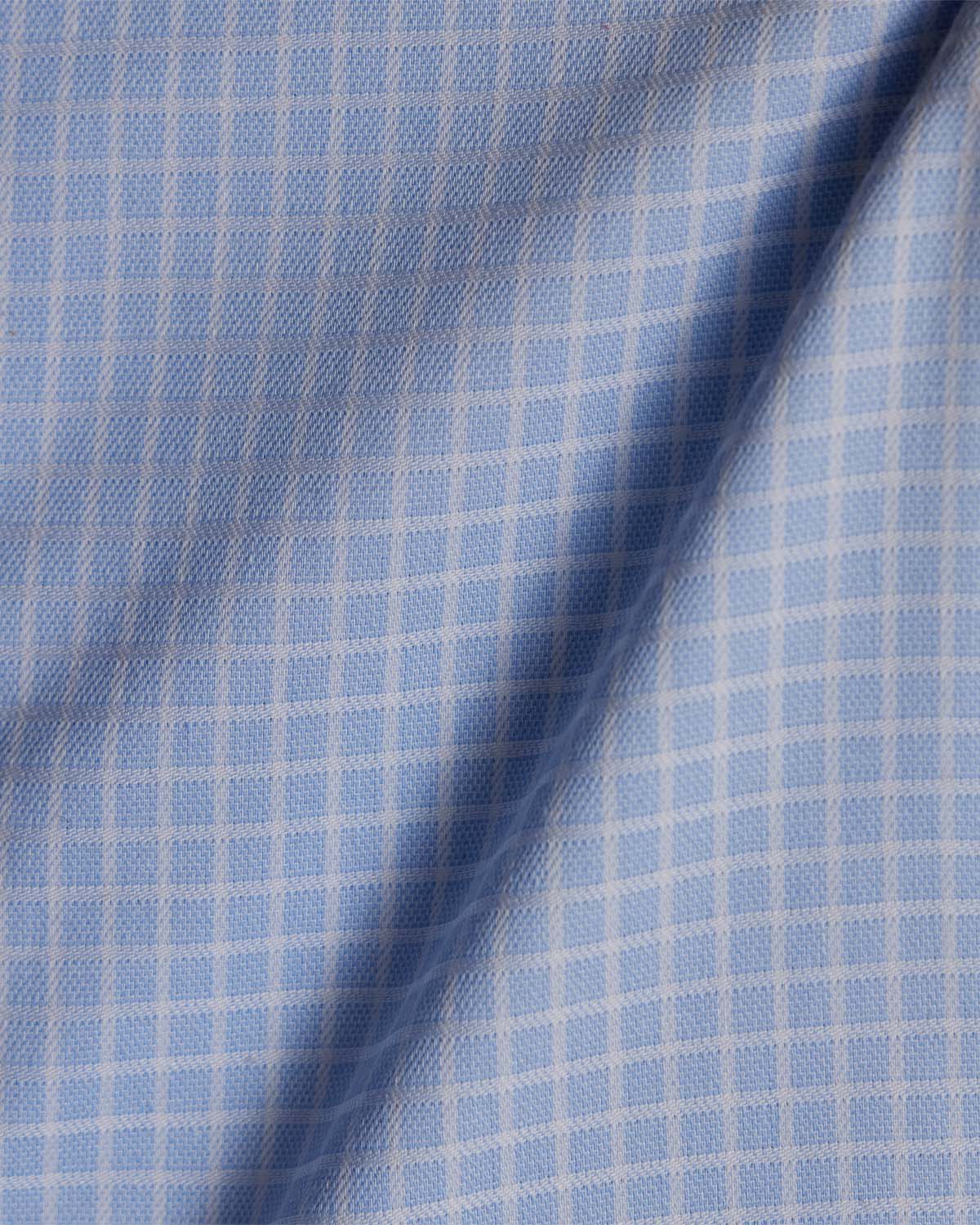 Cornerstone White and Blue Graph Check Dress Shirt 4