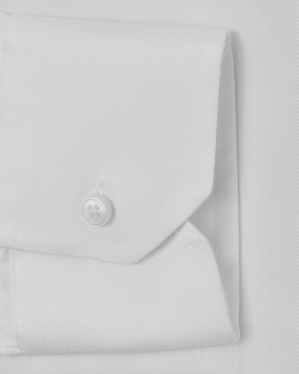 Easy-Care White Fine Twill Dress Shirt 3