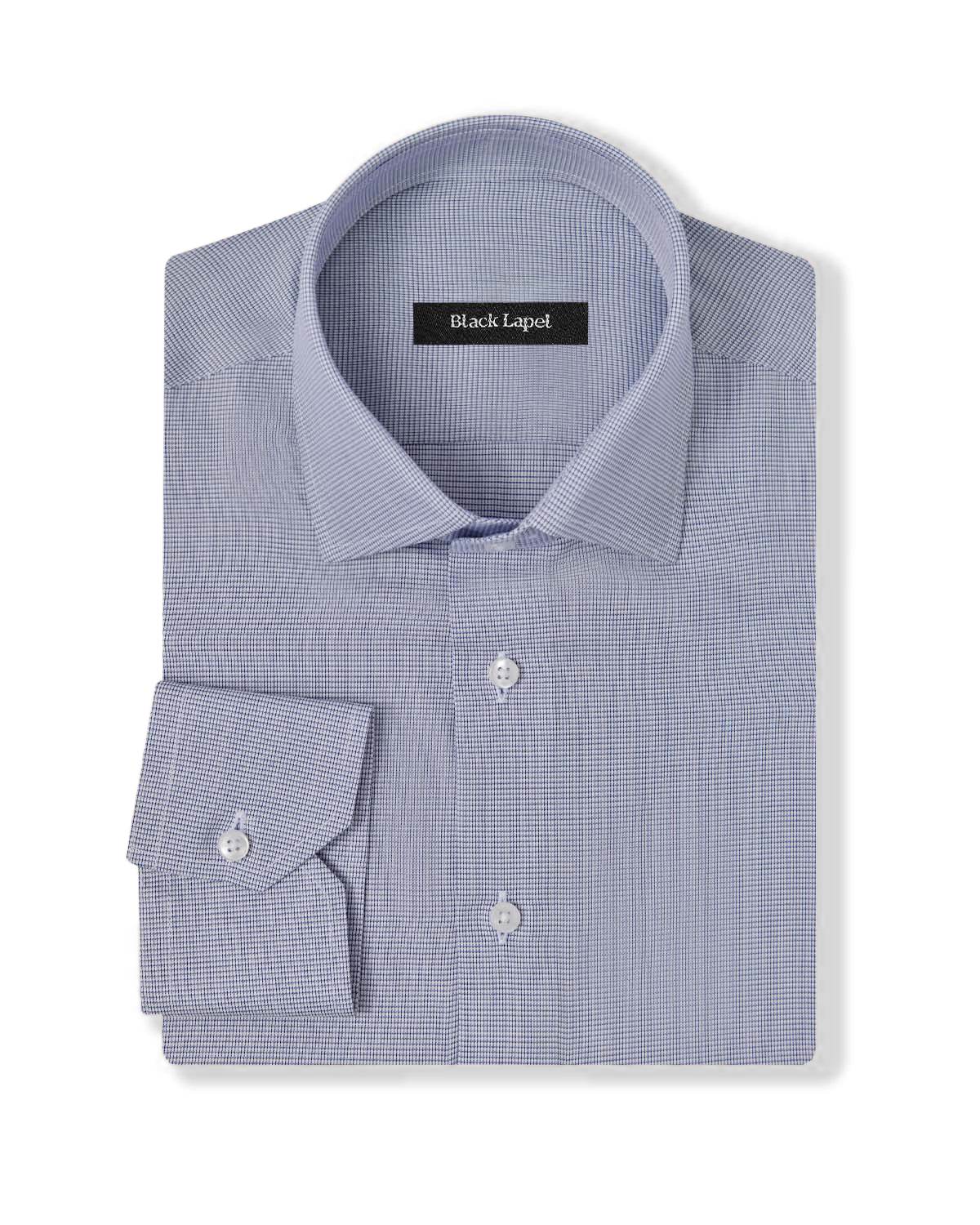 black dress shirt button down collar Men's Black 4-Way Stretch Dress Shirt