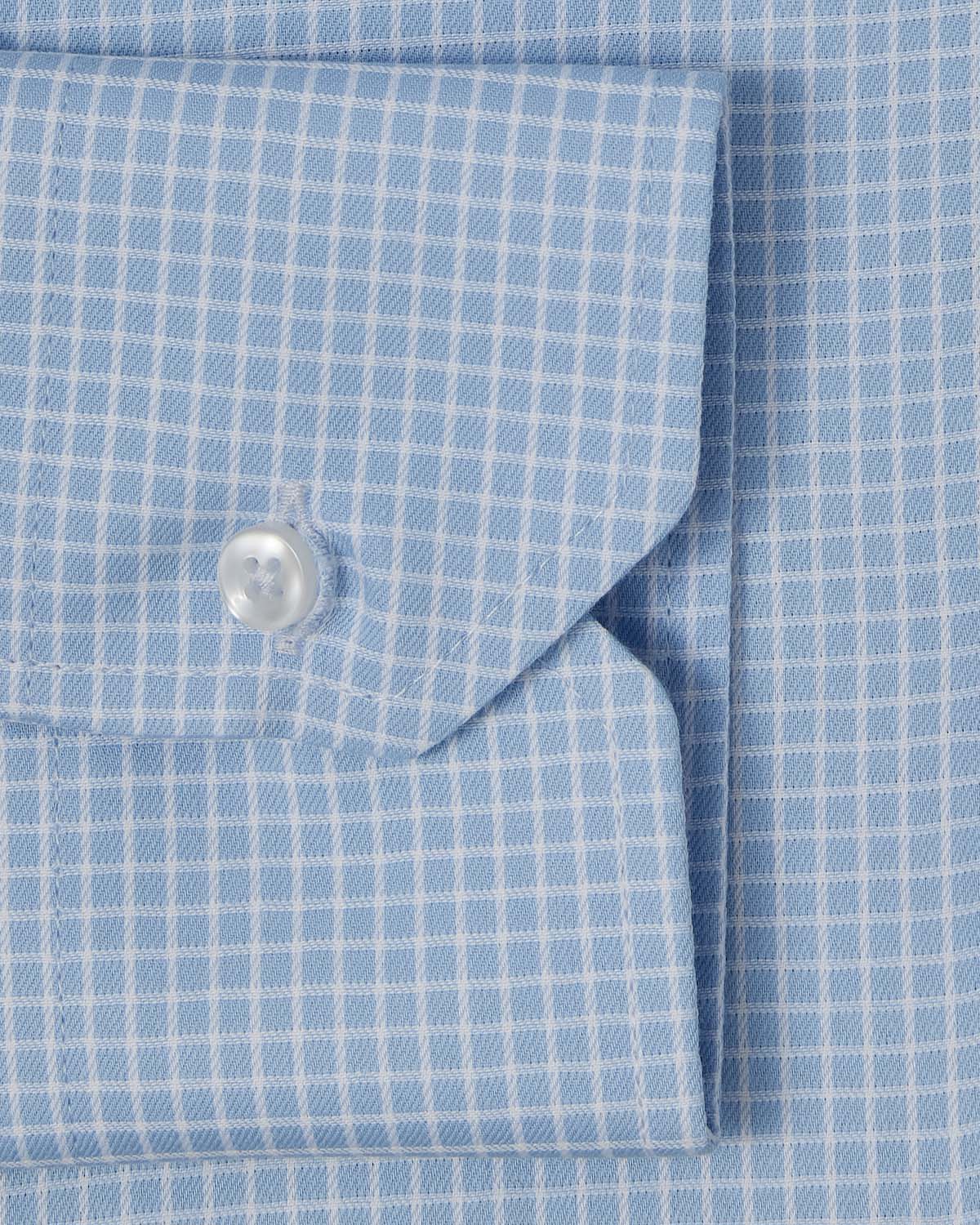 Cornerstone Sky Blue Graph Check Dress Shirt 3