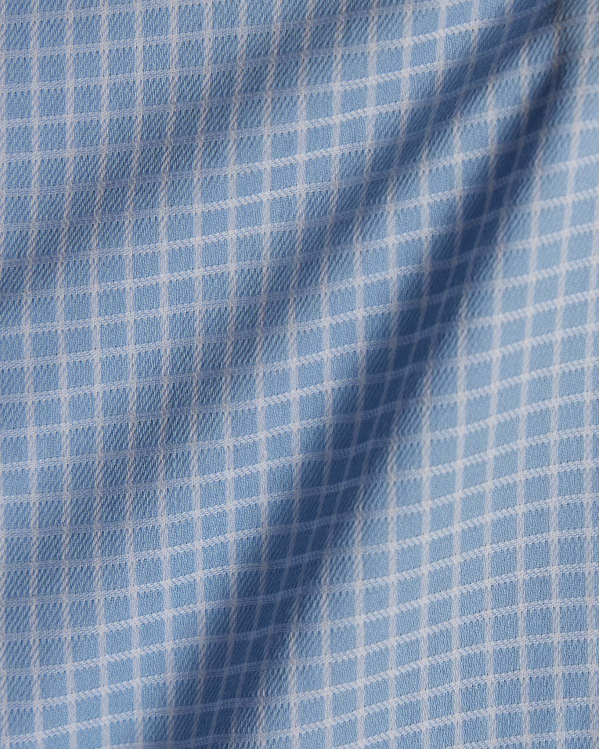 Cornerstone Sky Blue Graph Check Dress Shirt 4