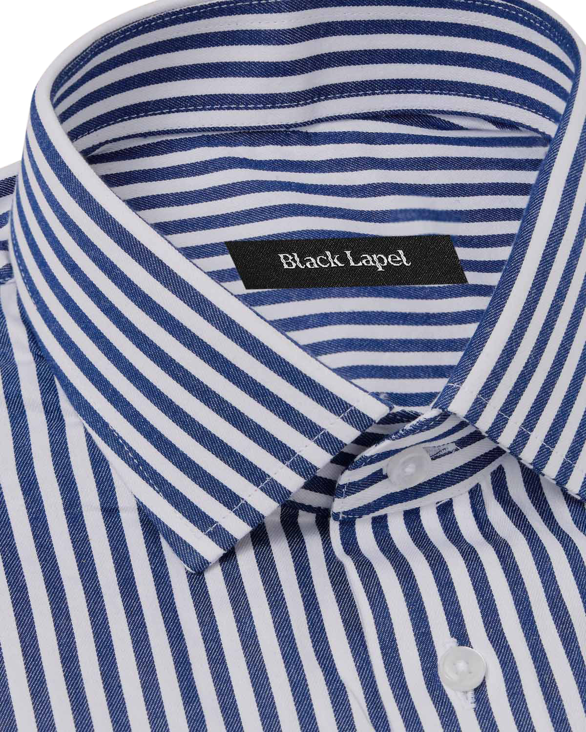 Cornerstone Dark Blue Bengal Stripe Dress Shirt 2