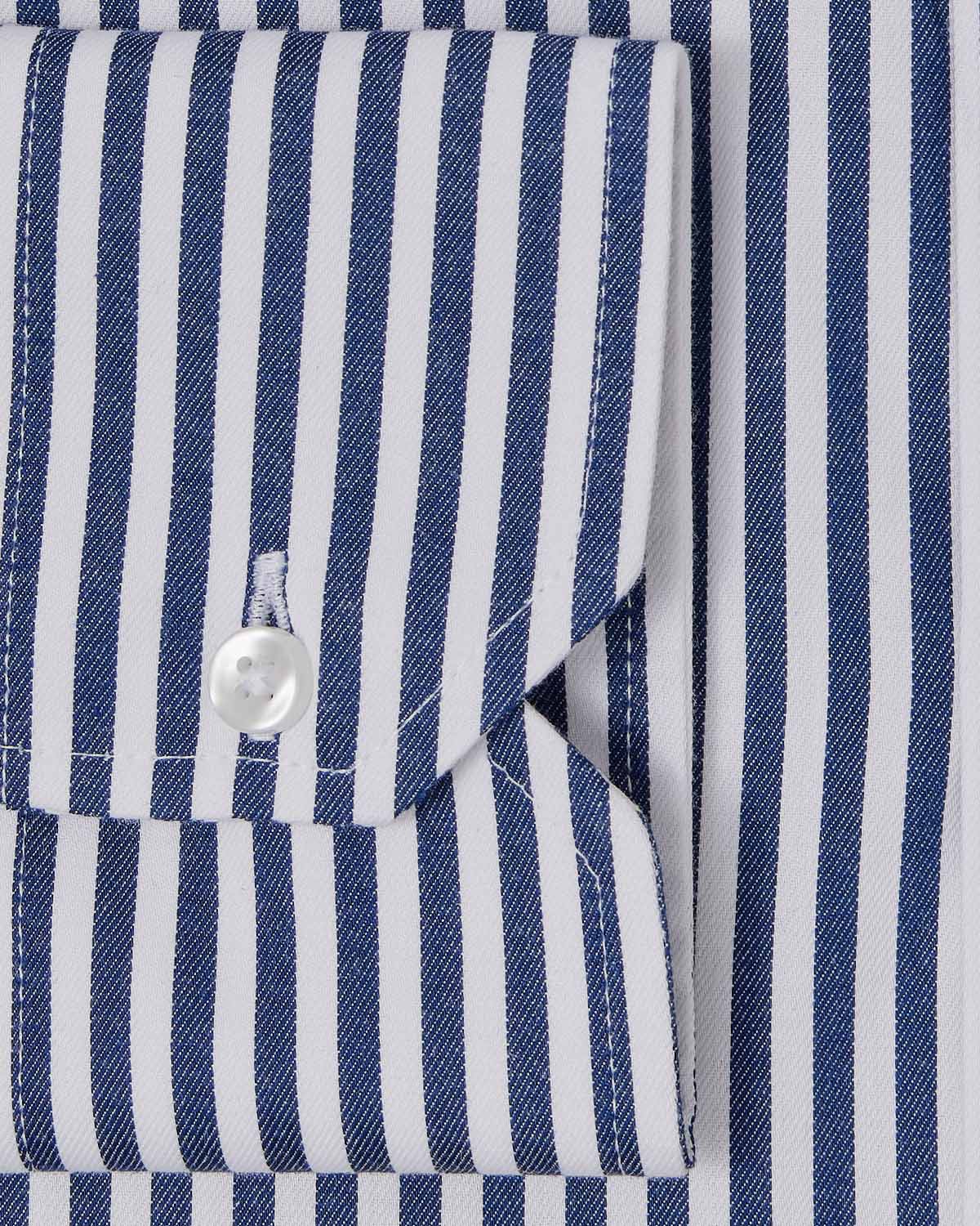 Cornerstone Dark Blue Bengal Stripe Dress Shirt 3