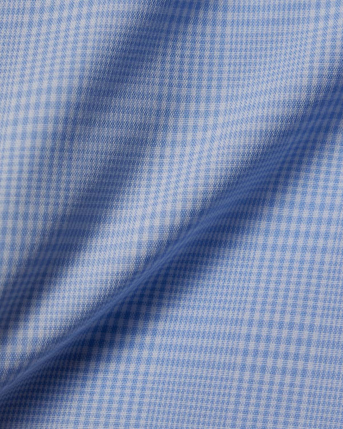 Easy-Care Blue Prince of Wales Check Dress Shirt 4