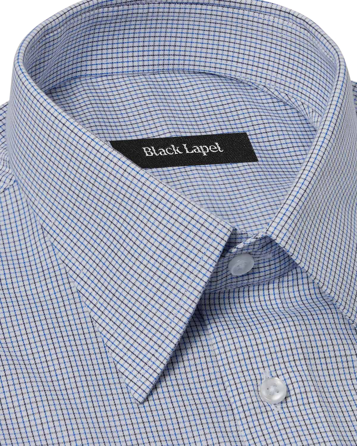 Easy-Care Blue Tattersall Dress Shirt 2