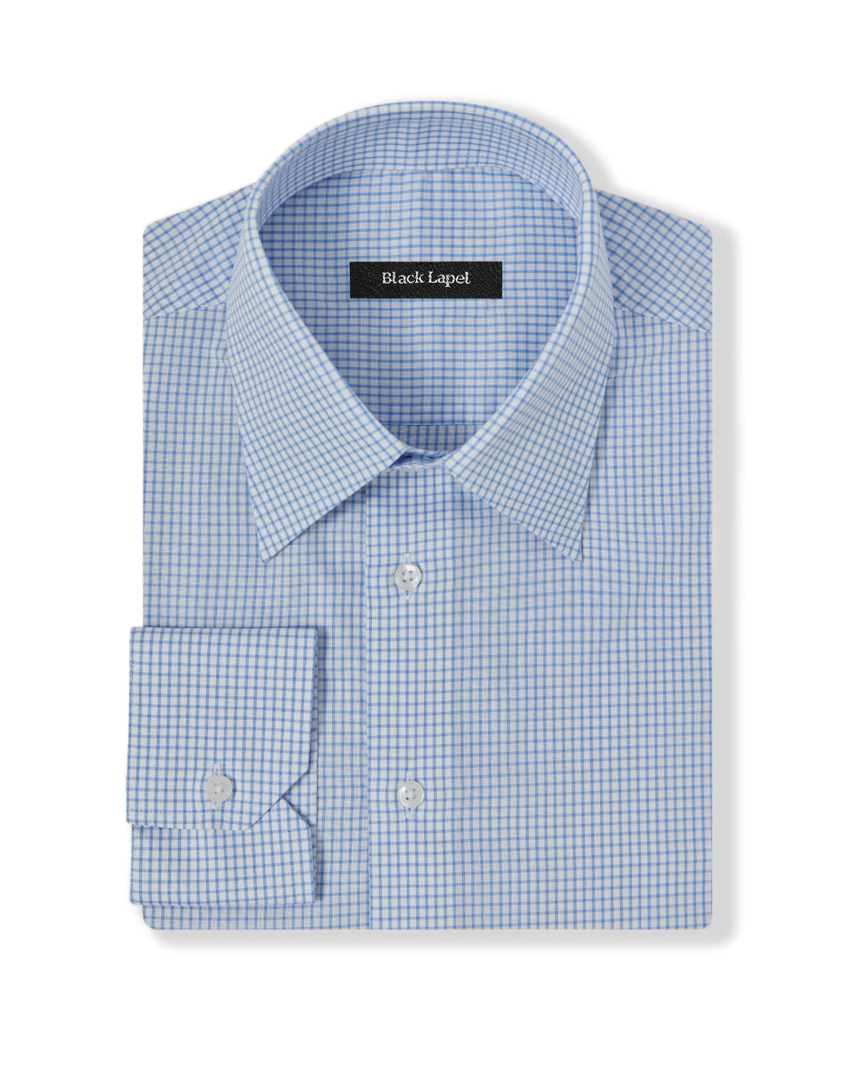 check dress shirt Natural Stretch Blue Graph Check Custom Dress Shirt
