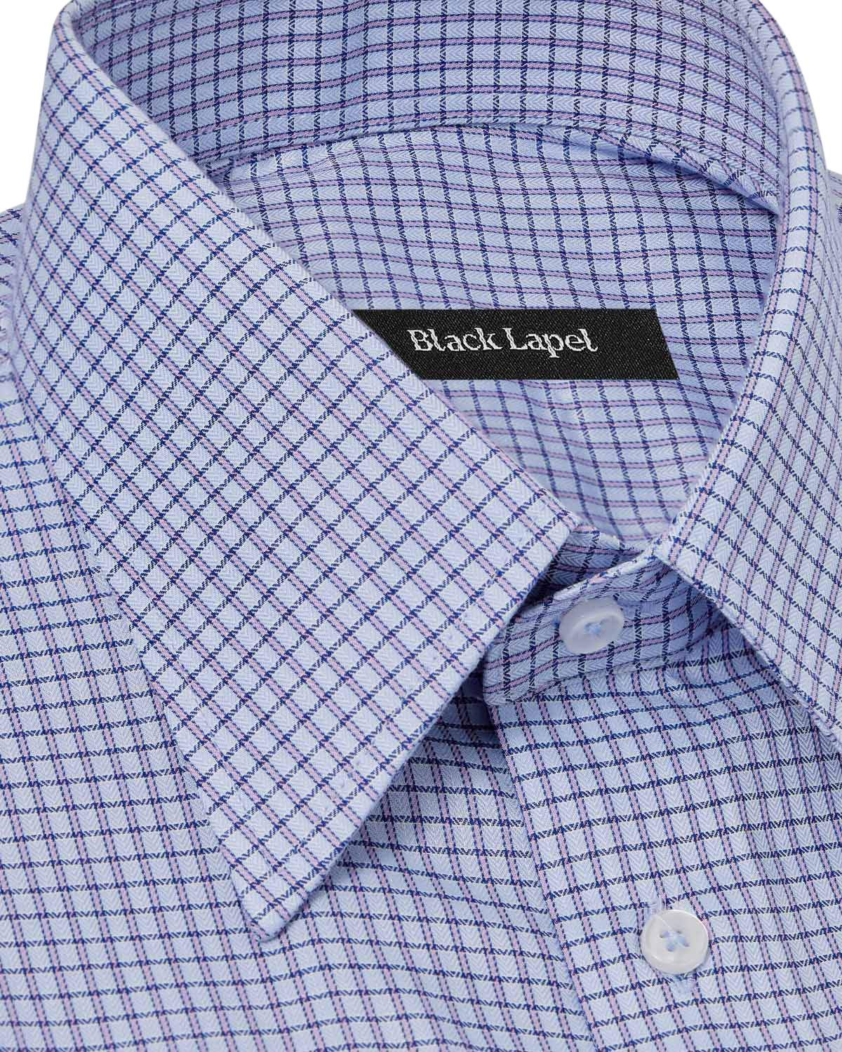Natural Stretch Pink and Blue Graph Check Dress Shirt 2