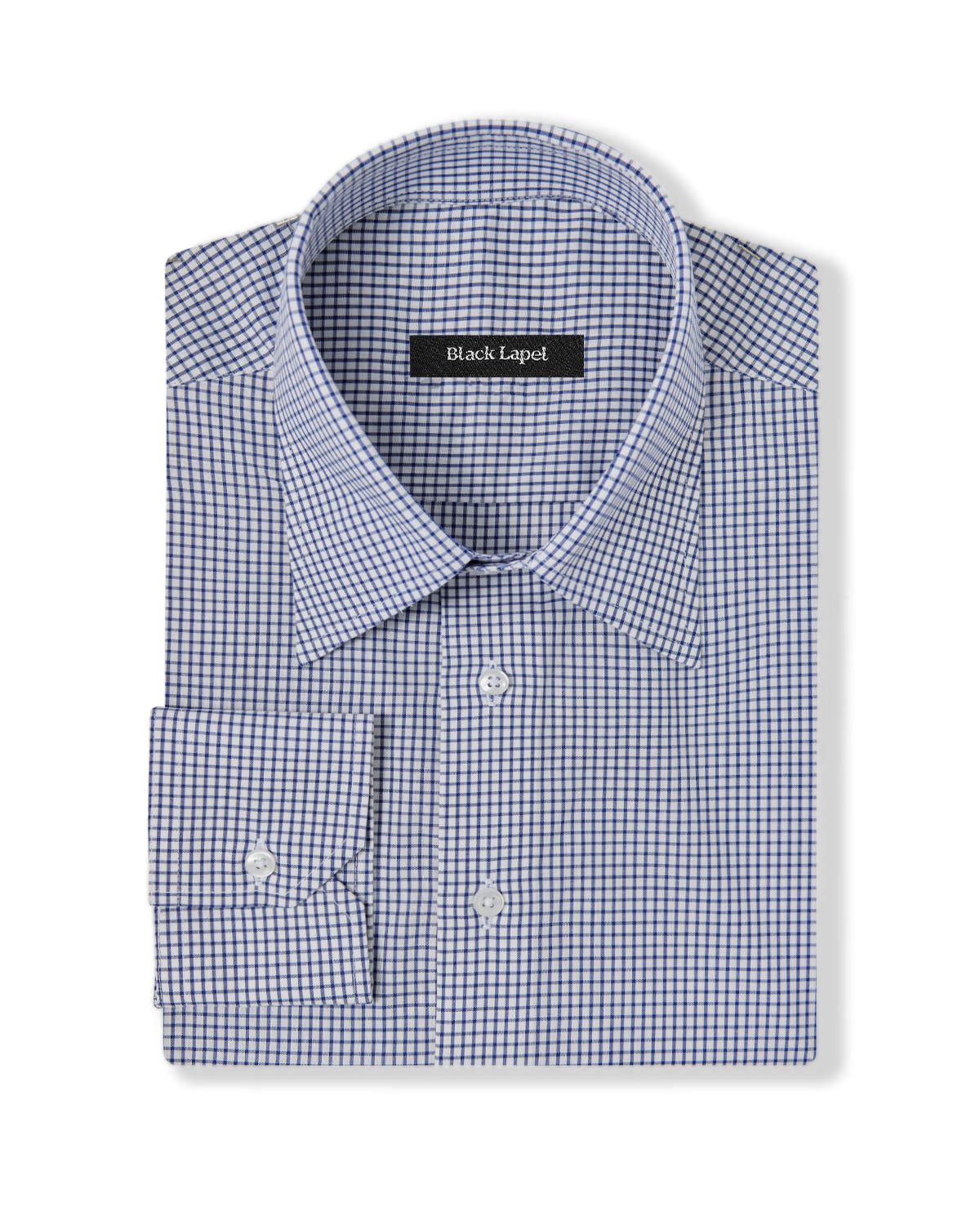 fitted gray dress Natural Stretch Navy Graph Check Custom Dress Shirt