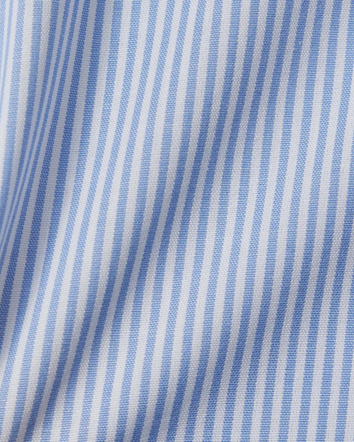 Easy-Care Light Blue Bar Stripe Dress Shirt 4