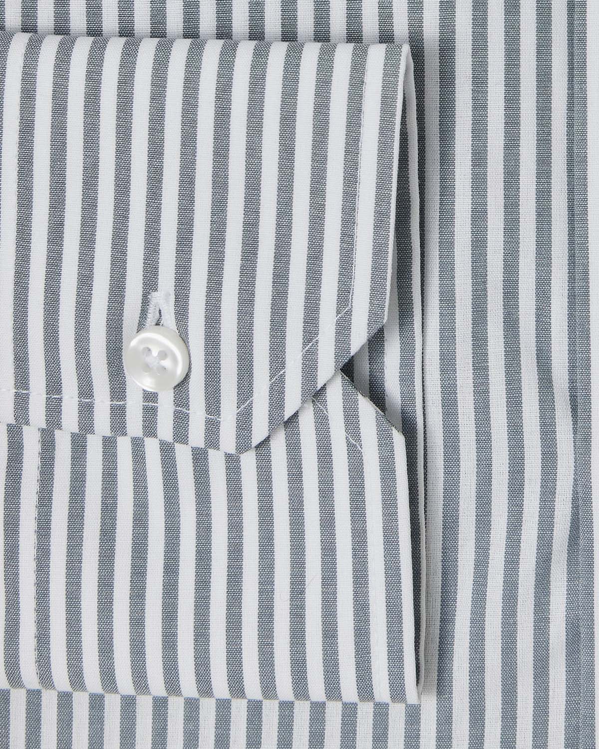 Easy-Care Grey Bar Stripe Dress Shirt 3