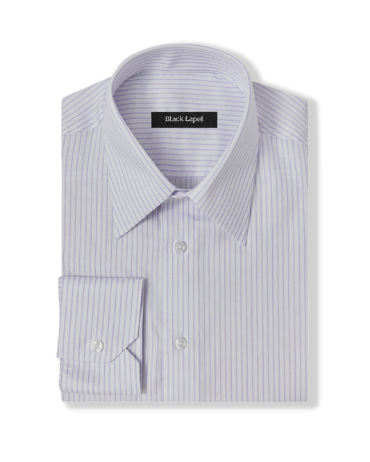 Natural Stretch Lavender Pencil Stripe Dress Shirt 1