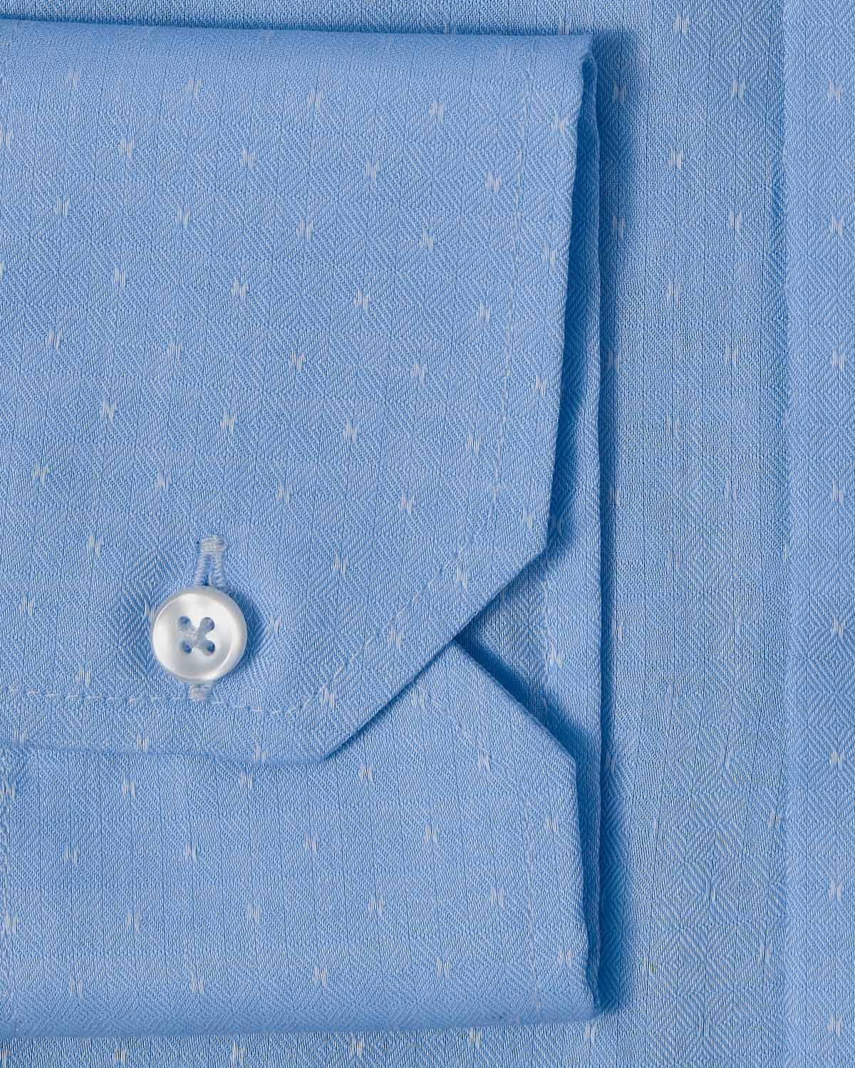 Natural Stretch Light Blue Ditsy Print Dress Shirt 3