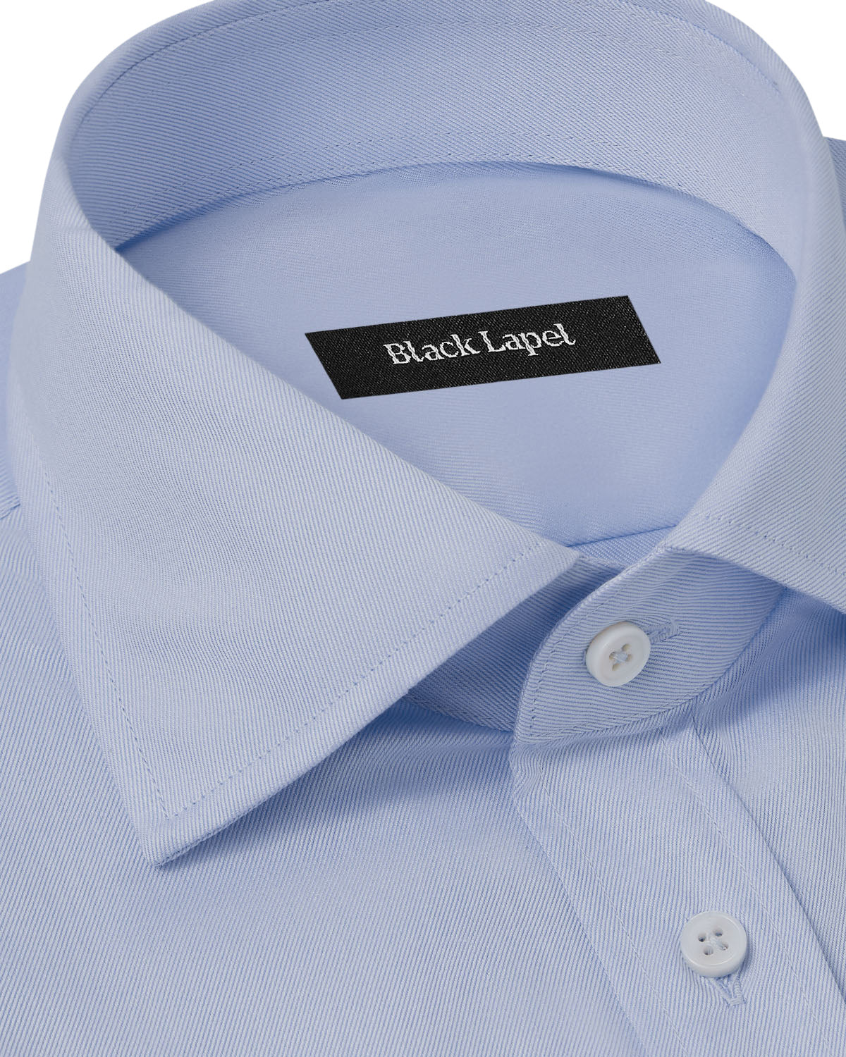 Easy-Care Light Blue Fine Twill Dress Shirt 2