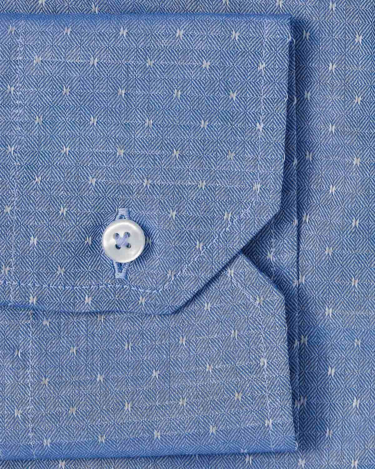 Natural Stretch Blue Mini Ditsy Dress Shirt 3
