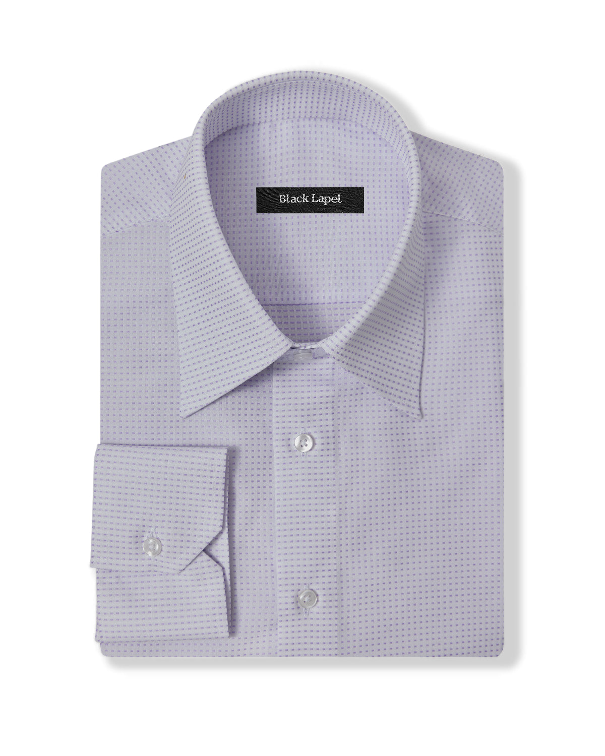 Easy-Care Lavender Square Weave Custom Dress Shirt Easy-Care Lavender Square Weave Custom Dress Shirt