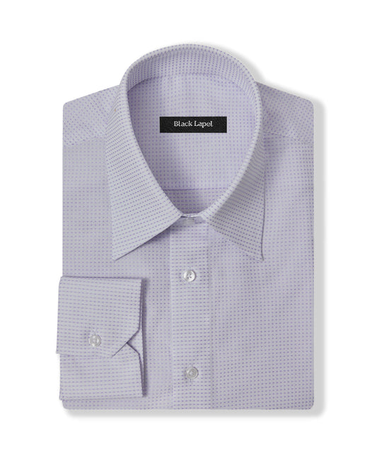 Easy-Care Lavender Square Weave Dress Shirt 1