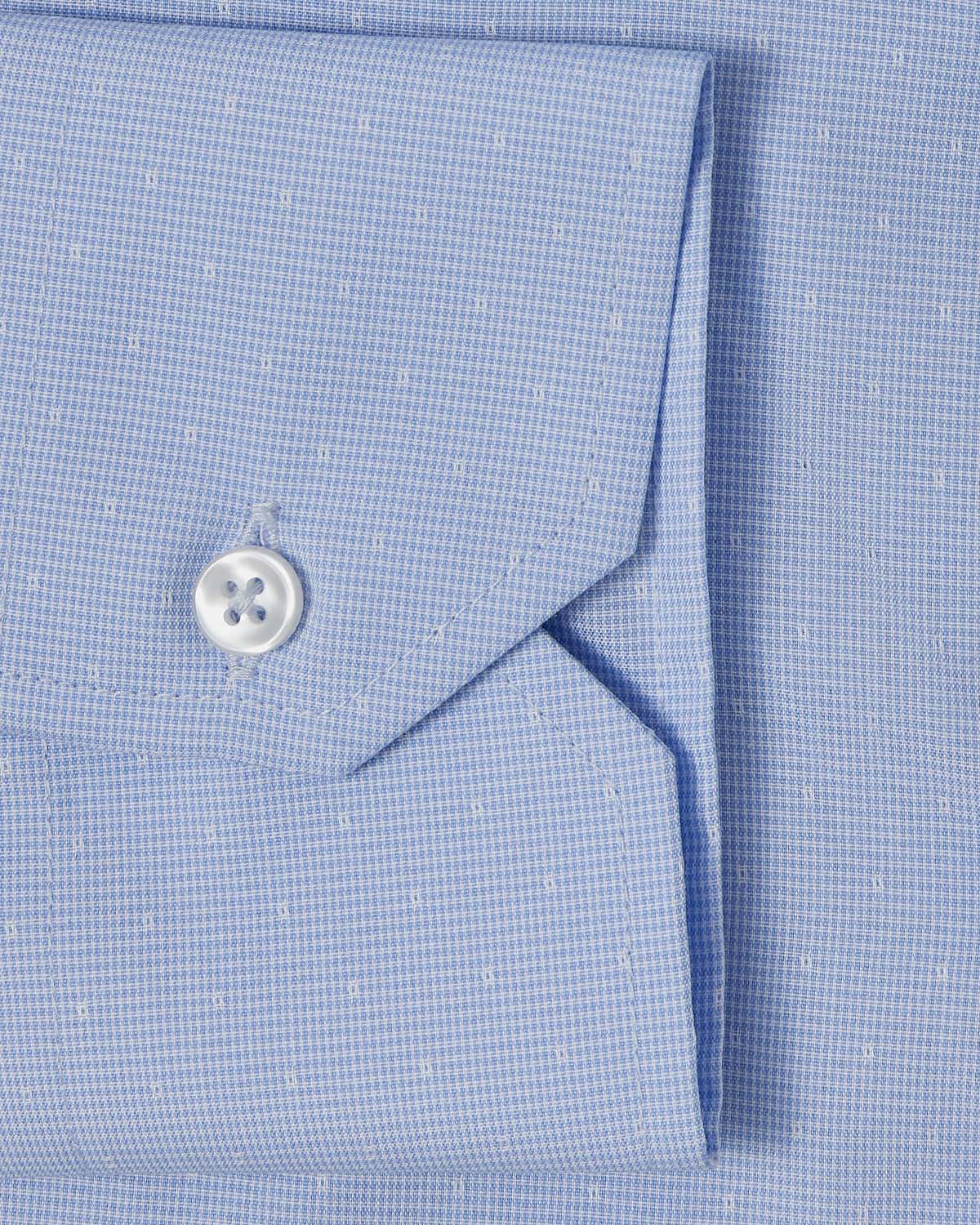 Easy-Care Light Blue Dot Weave Dress Shirt 3