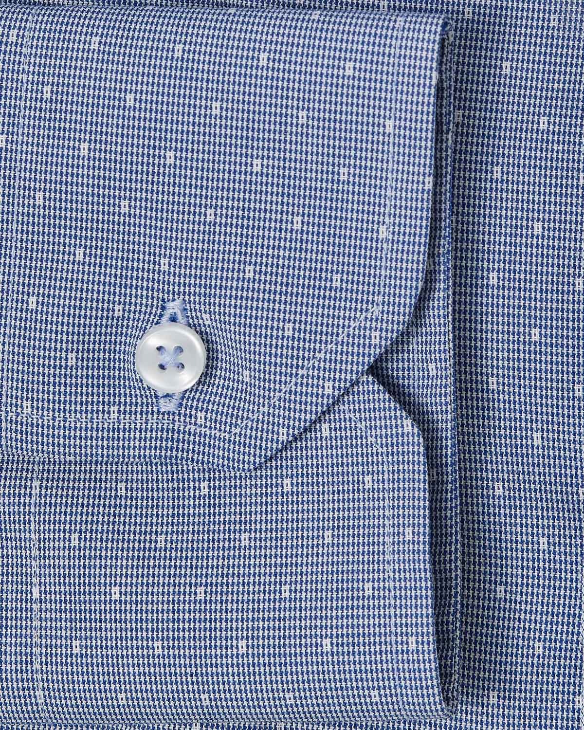 Easy-Care Blue Dot Weave Dress Shirt 3