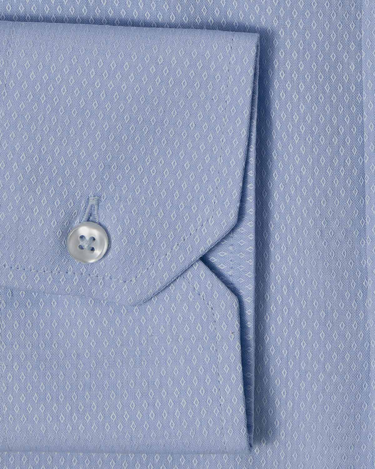Easy-Care Light Blue Diamond Weave Dress Shirt 3