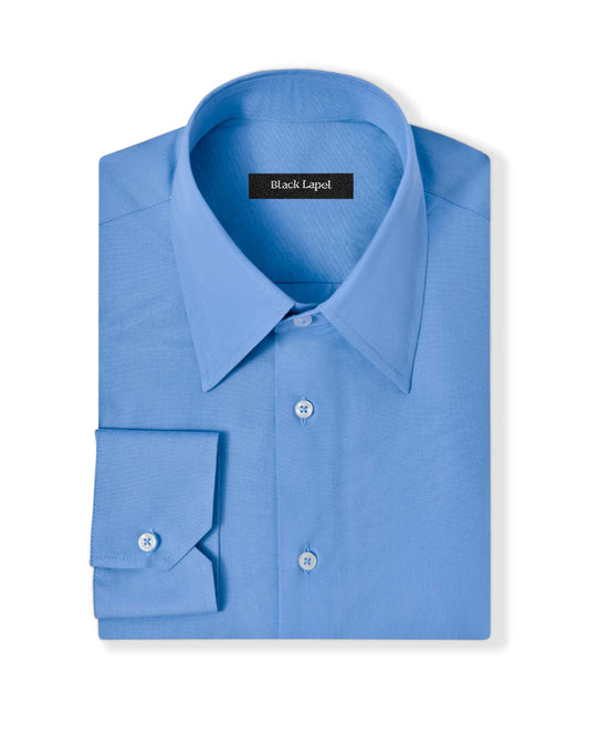 French Blue Poplin Dress Shirt 1