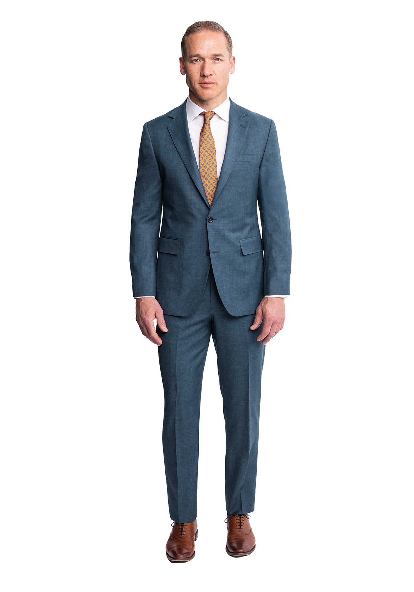 Teal Glen Plaid Merino Suit