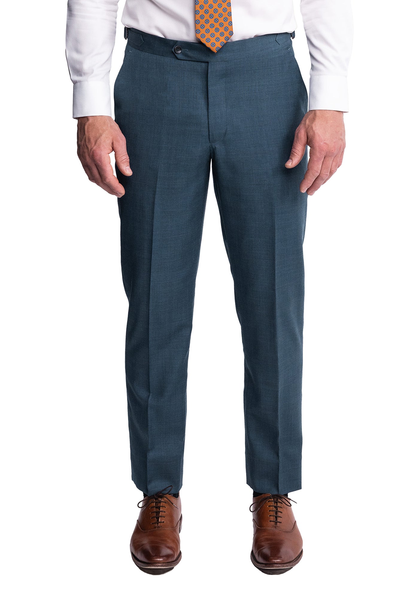bill clinton portrait in blue dress Teal Glen Plaid Merino Custom Dress Pants