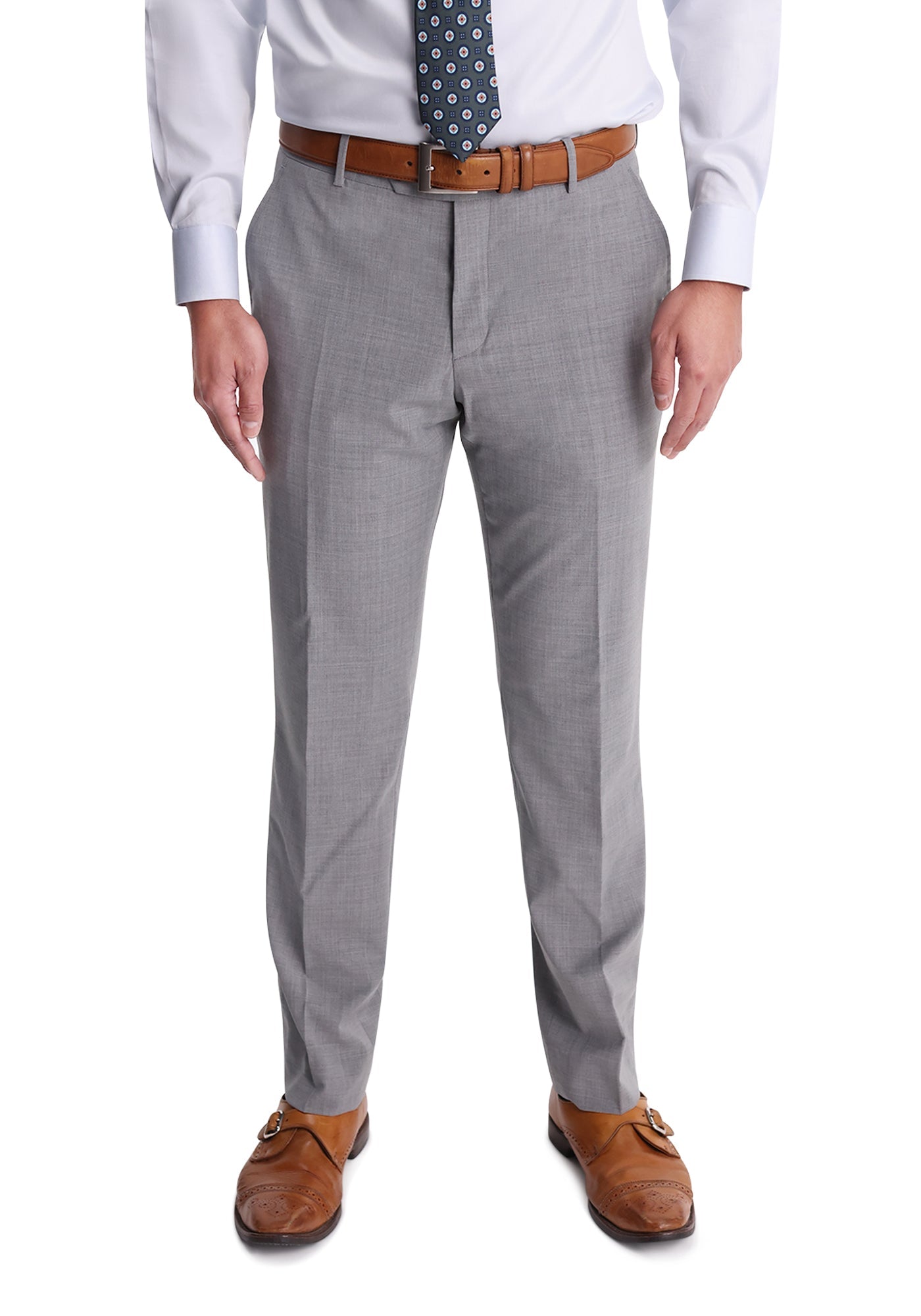Light Grey Stretch Fresco Custom Dress Pants