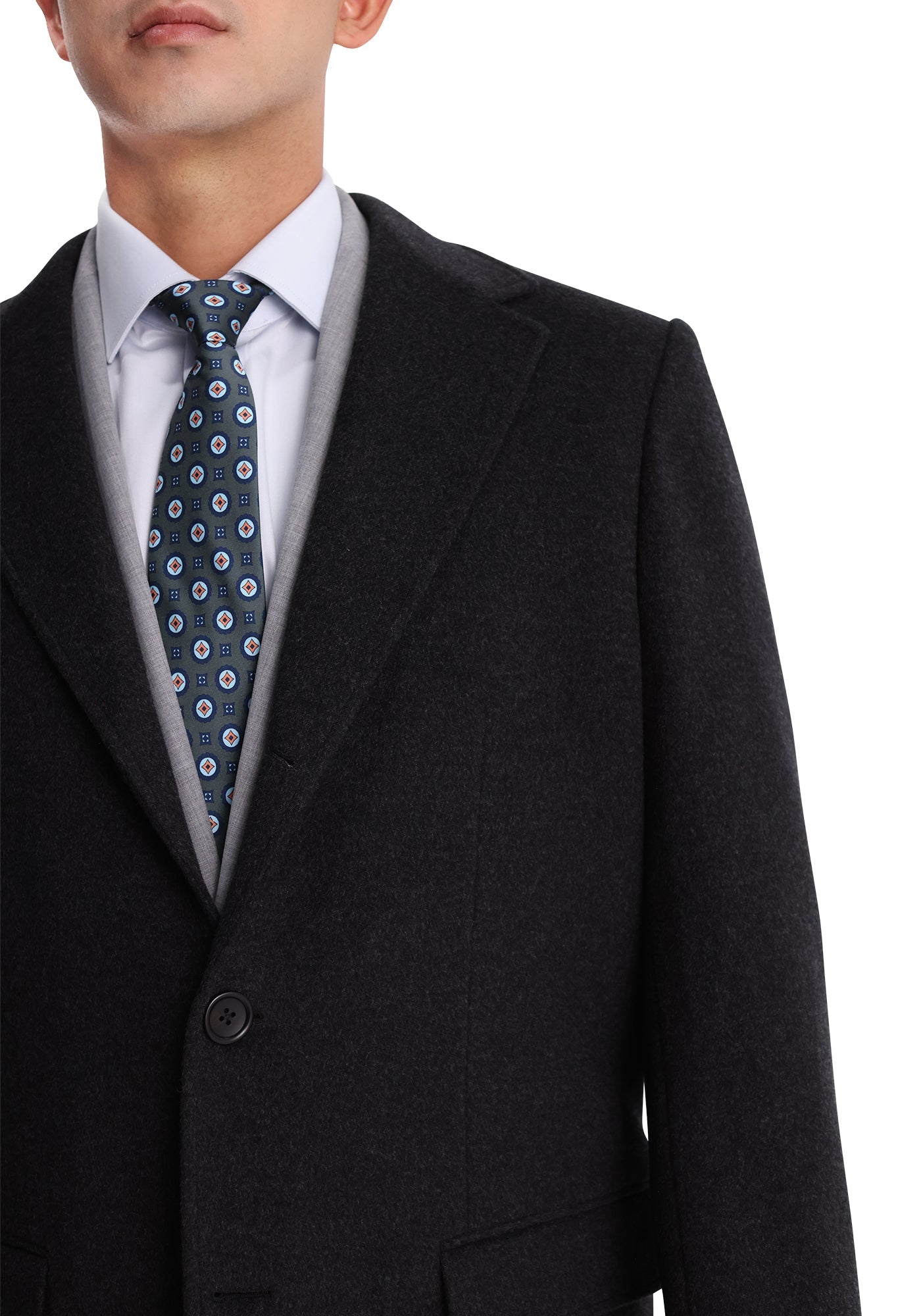 Charcoal Wool-Angora Overcoat 4