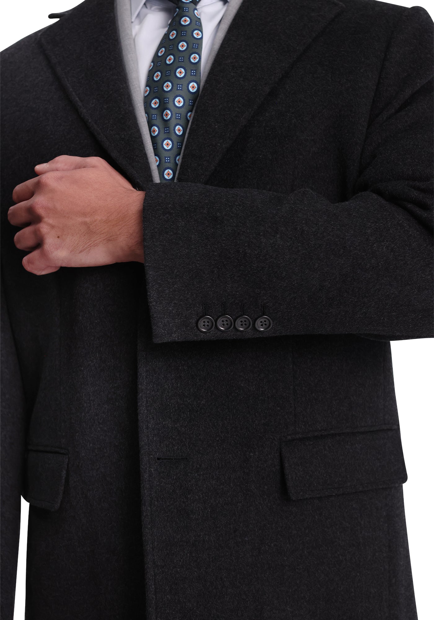 Charcoal Wool-Angora Overcoat 5