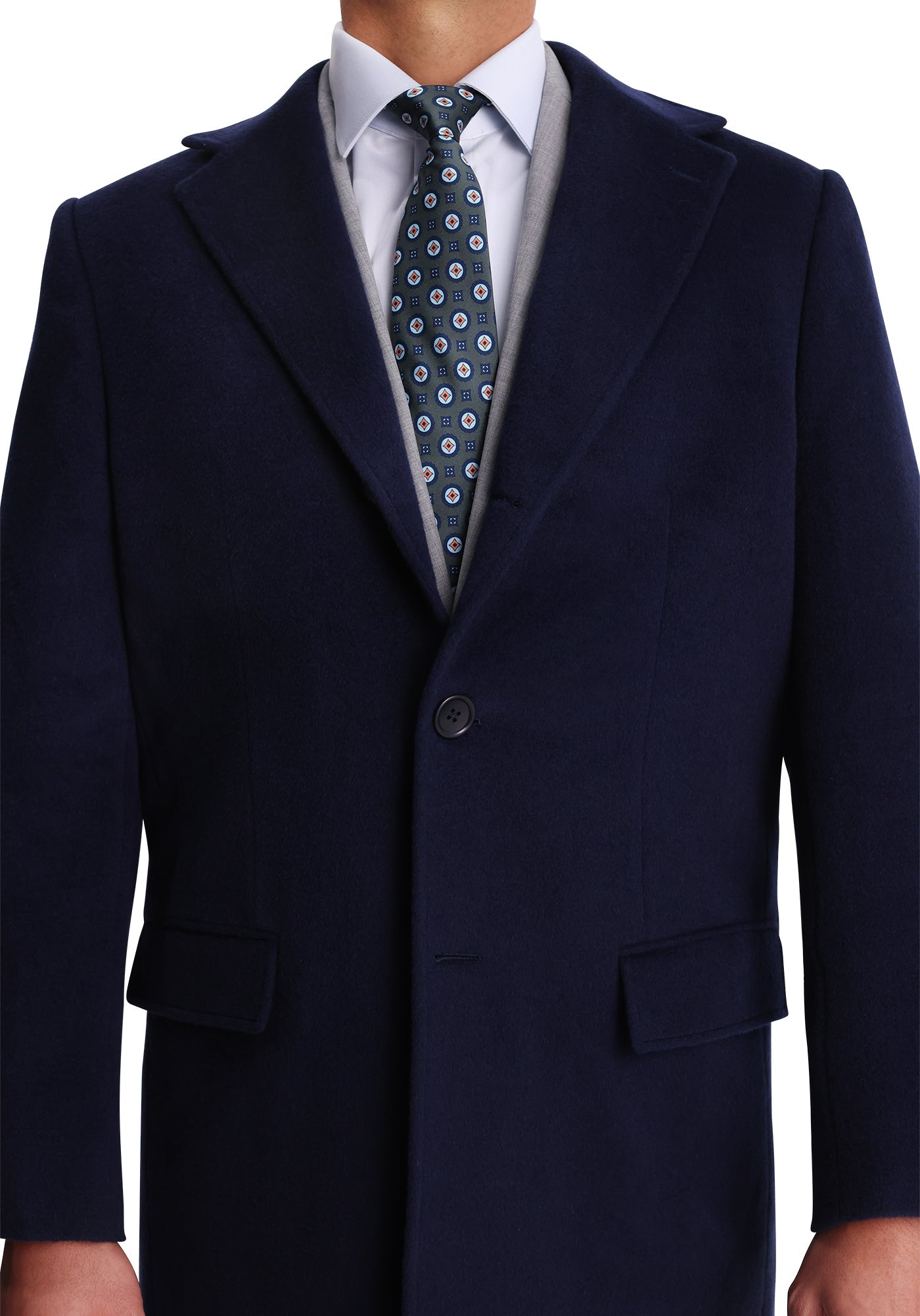 Navy Wool-Cashmere Overcoat 3