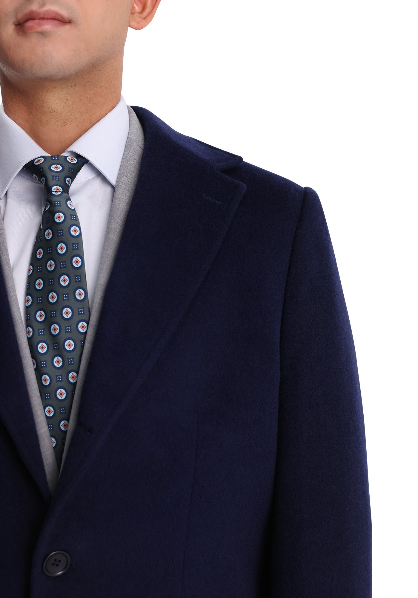 Navy Wool-Cashmere Overcoat 4