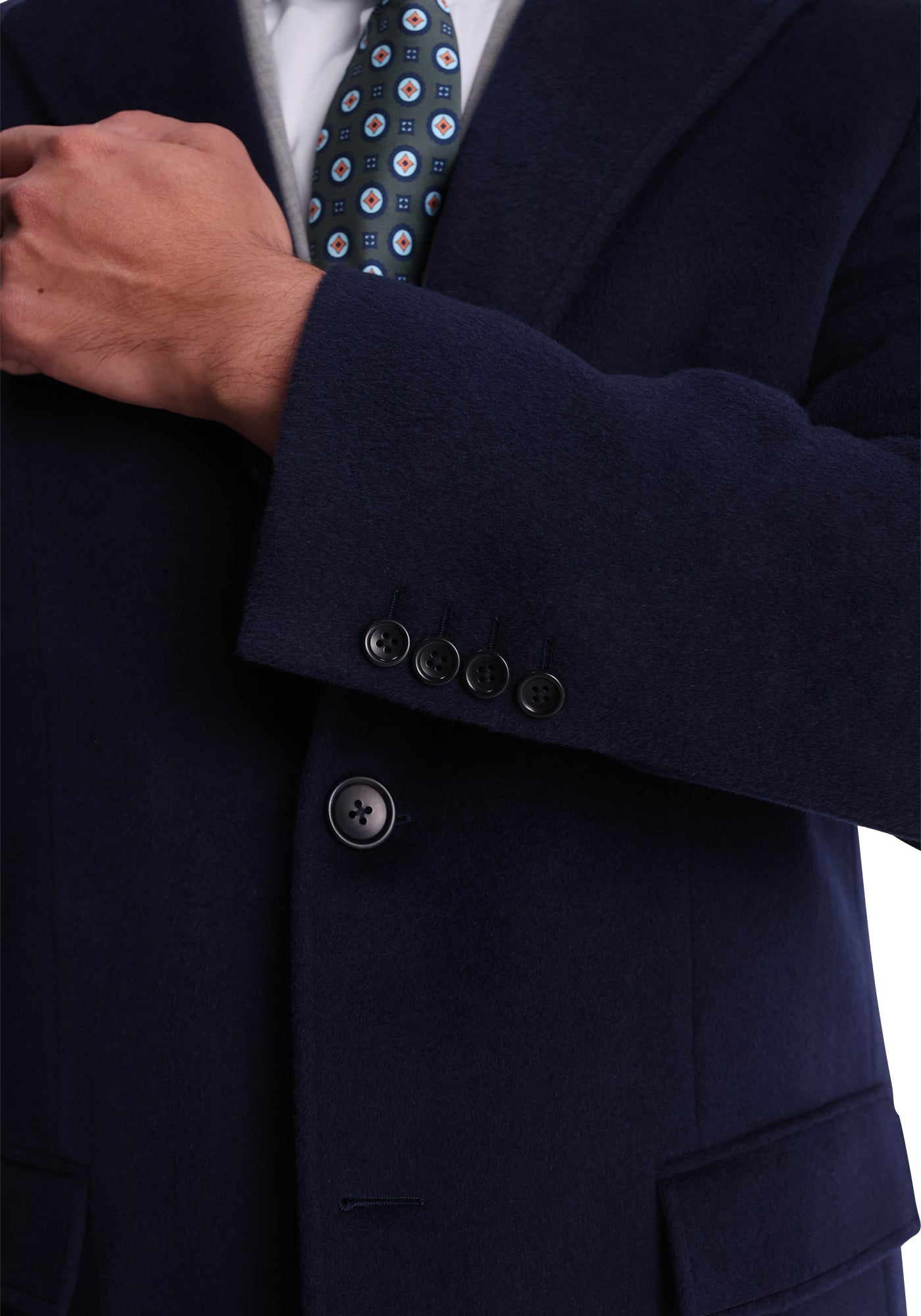 Navy Wool-Cashmere Overcoat 5