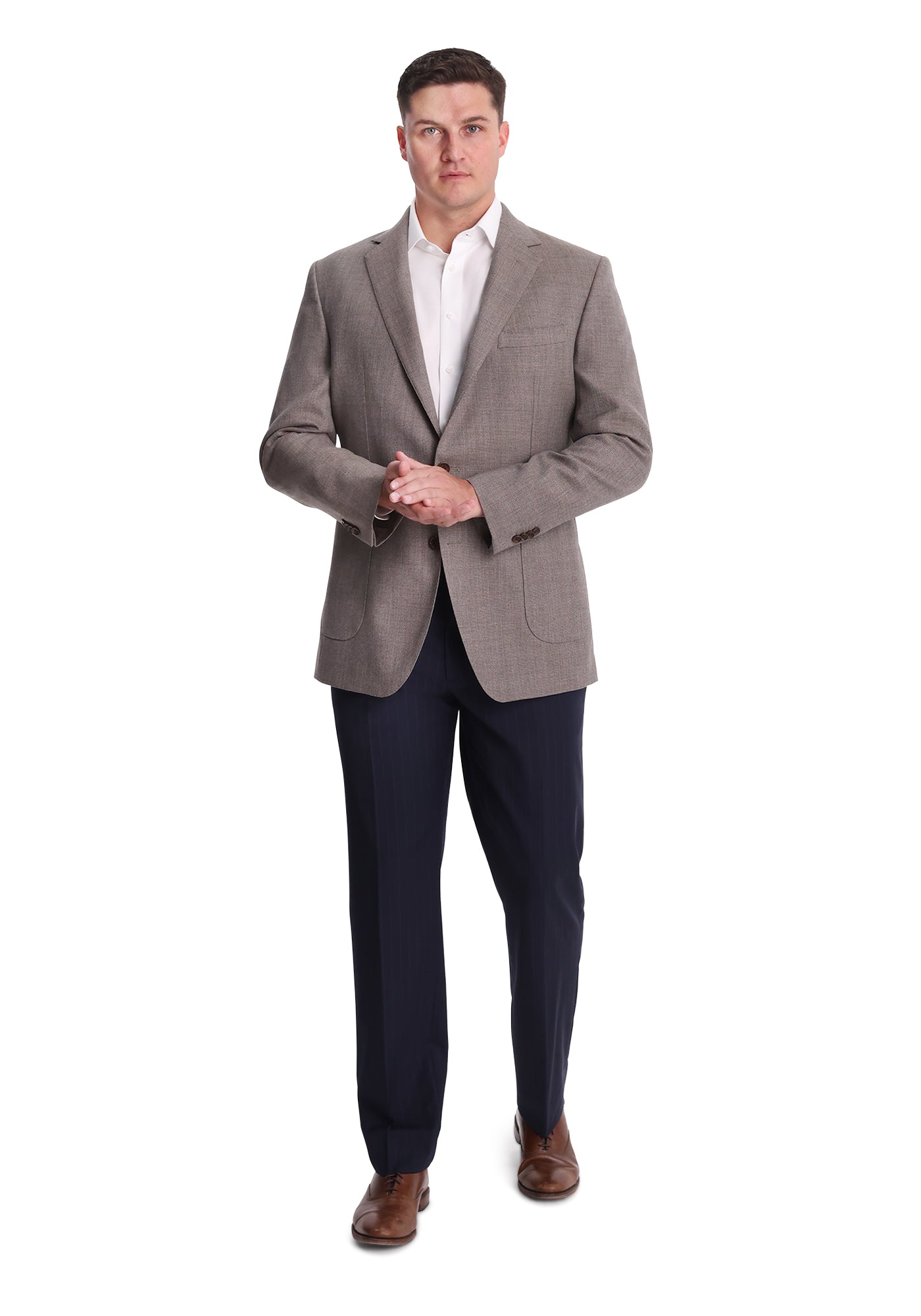 Taupe Hopsack Blazer-2