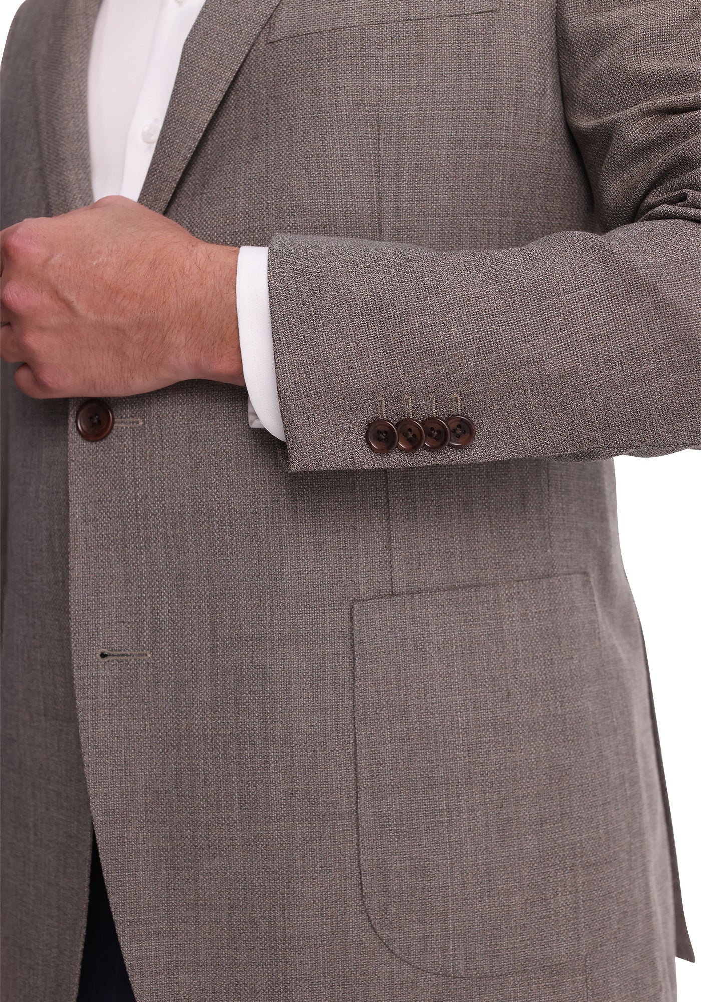 Taupe Hopsack Blazer-5
