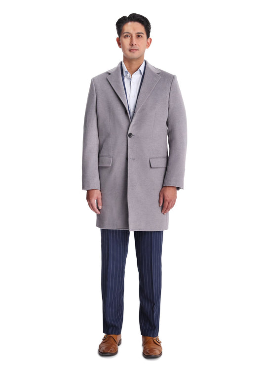 Grey Wool-Cashmere Overcoat 1