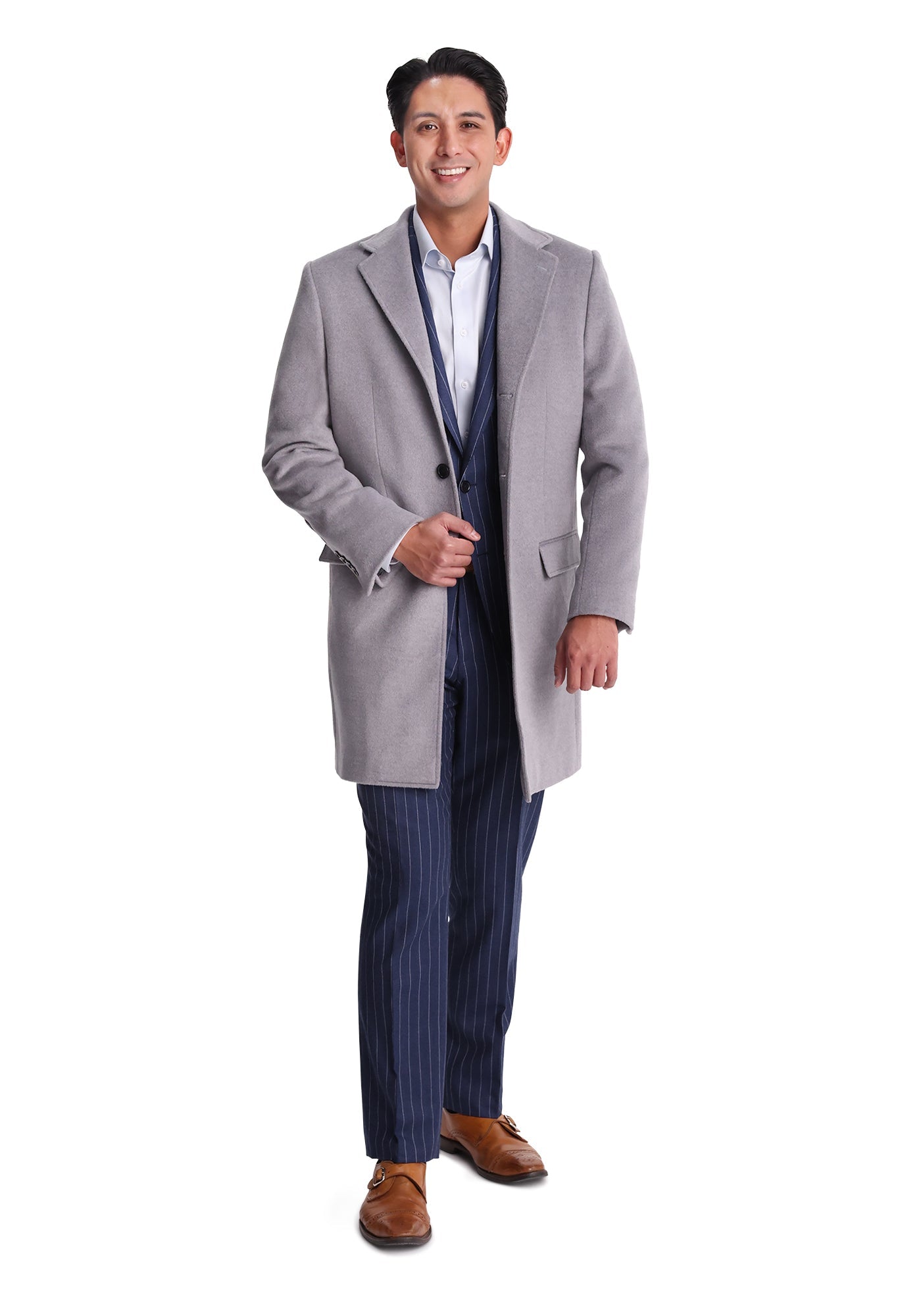 Grey Wool-Cashmere Overcoat 2