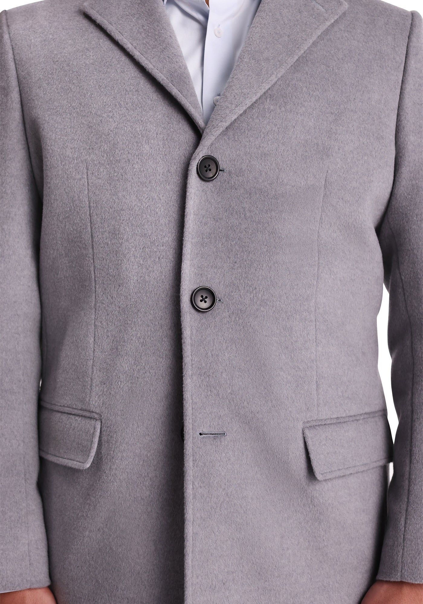 Grey Wool-Cashmere Overcoat 3