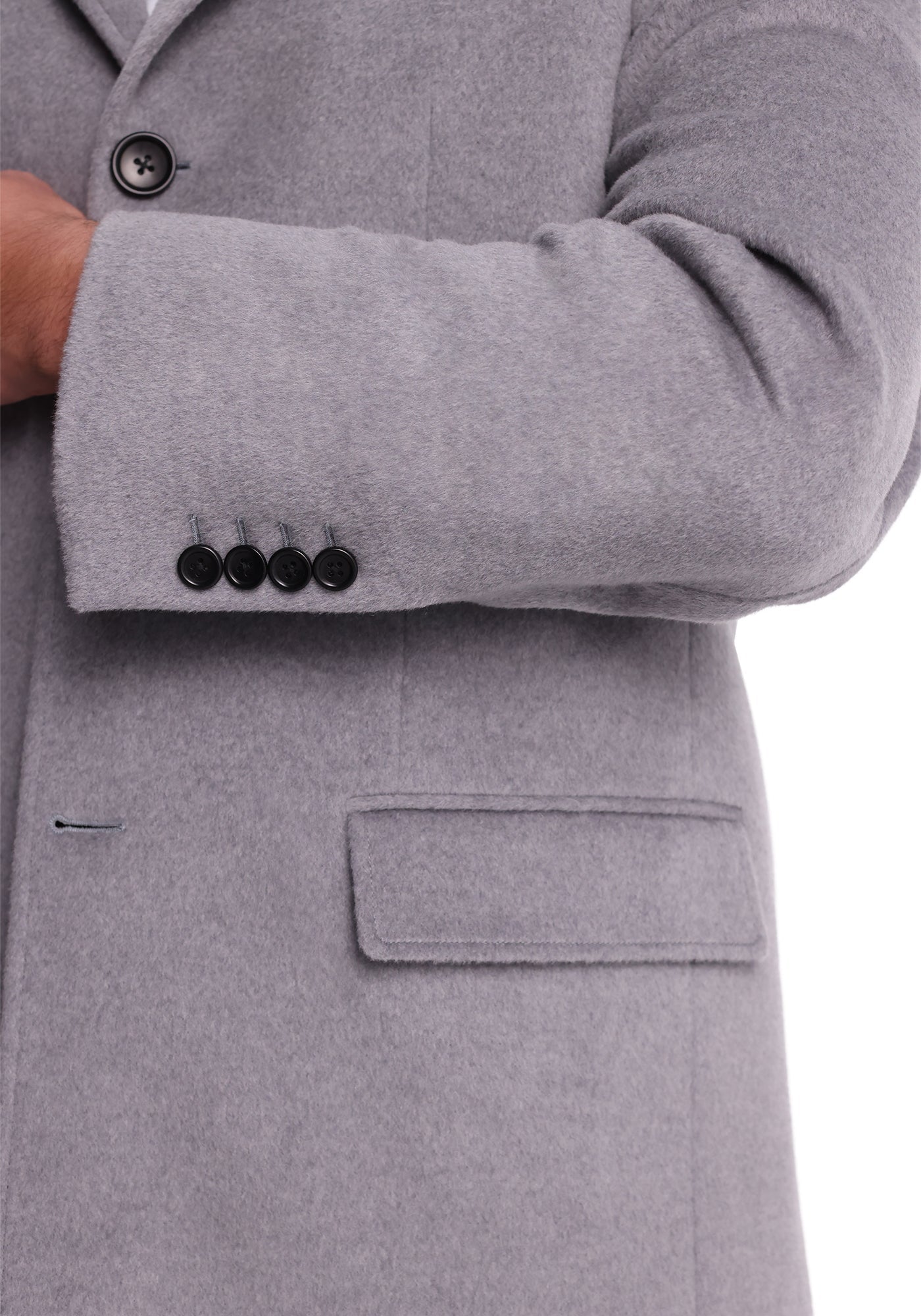 Grey Wool-Cashmere Overcoat 5