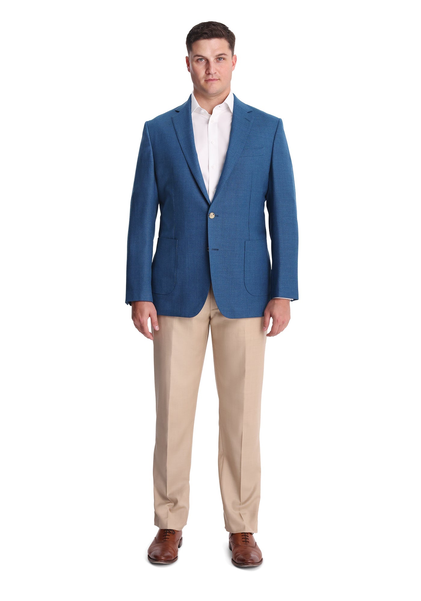 Teal Hopsack Blazer-1