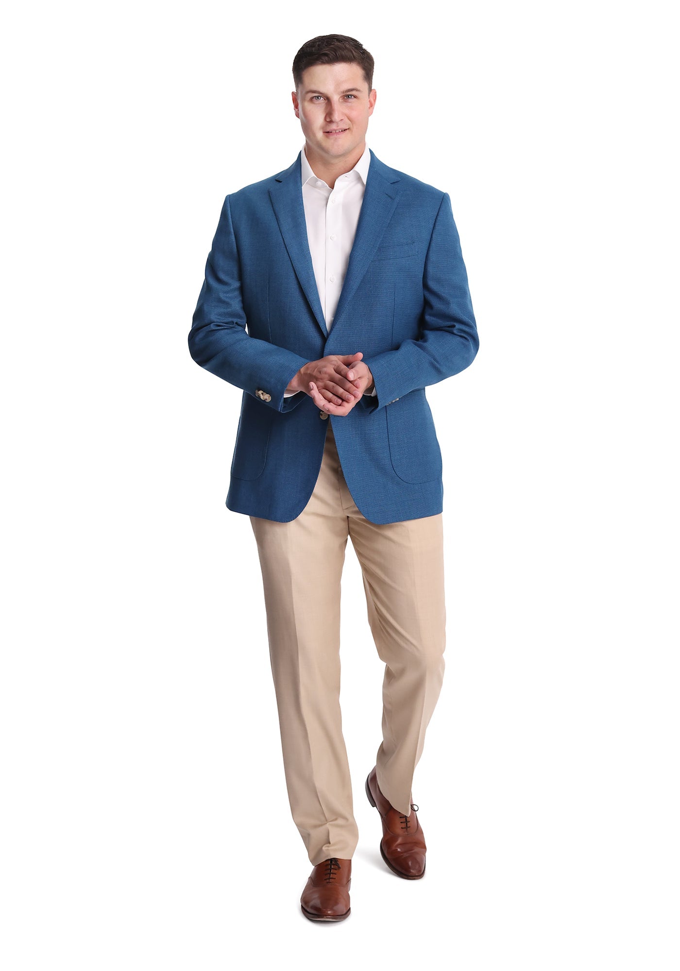 Teal Hopsack Blazer-2