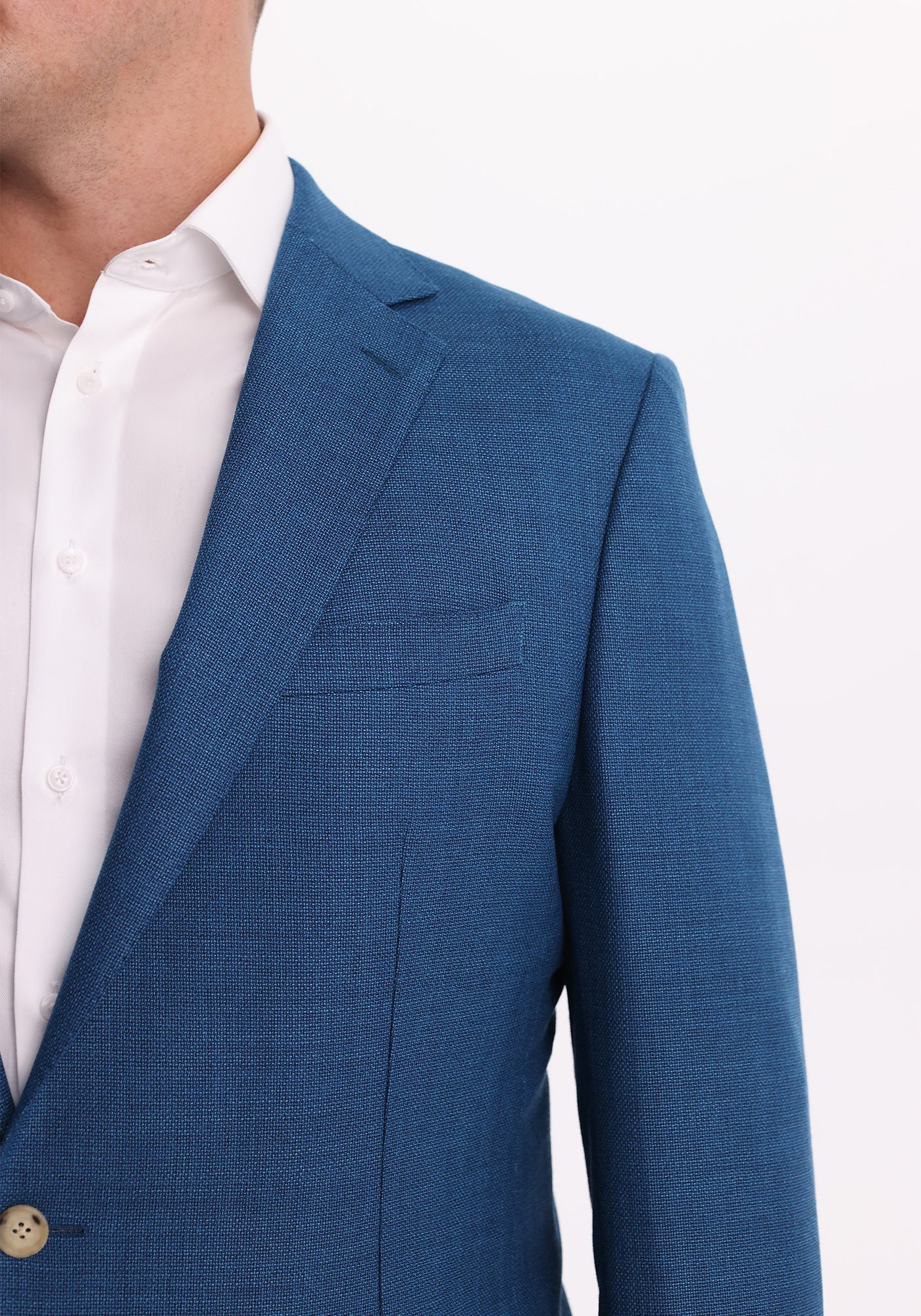 Teal Hopsack Blazer-4