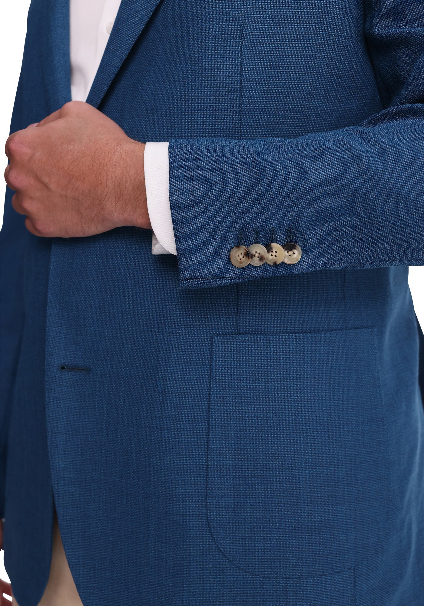 Teal Hopsack Blazer-5