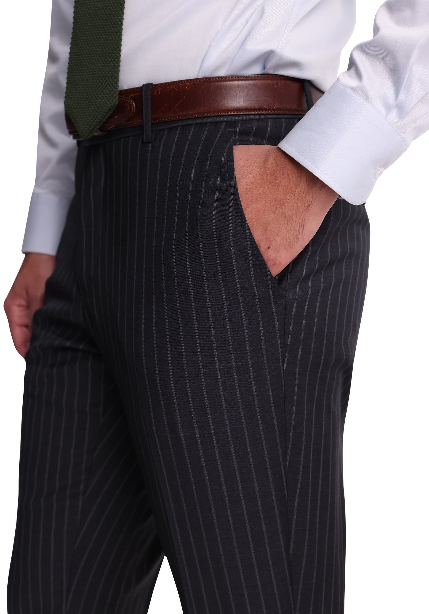 Stretch Charcoal Chalkstripe Blazer-7