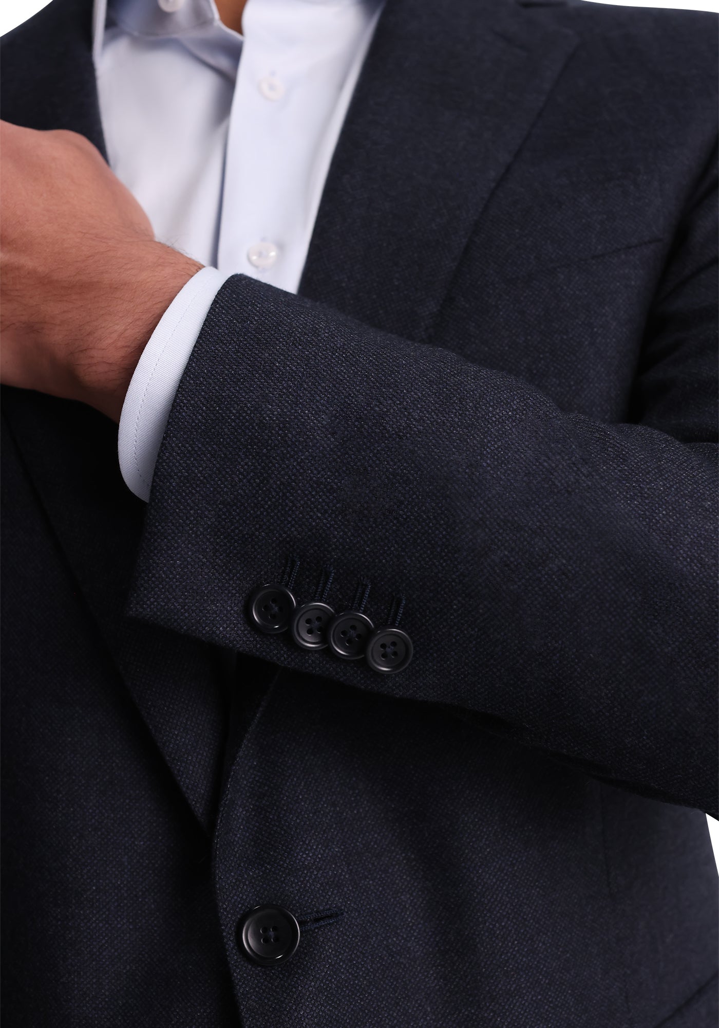 Slate Blue Flannel Blazer-4