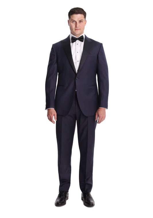 Classic Navy Blue Tuxedo Dinner Jacket-1