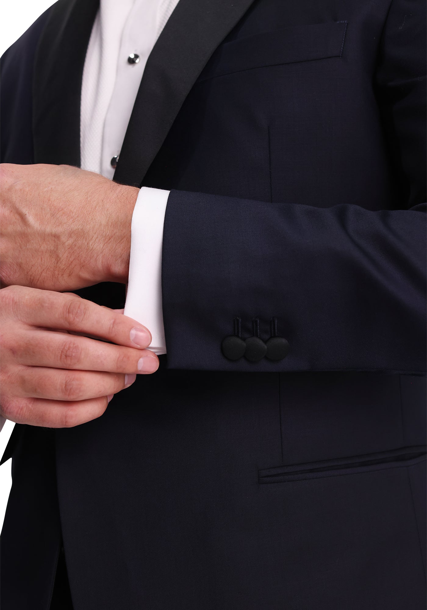 Classic Navy Blue Tuxedo Pants-5