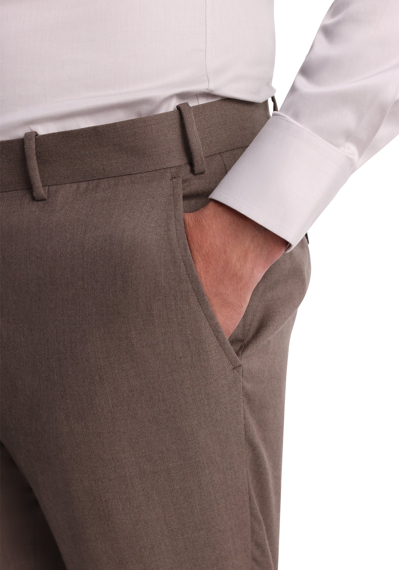 Taupe Flannel Dress Pants-7