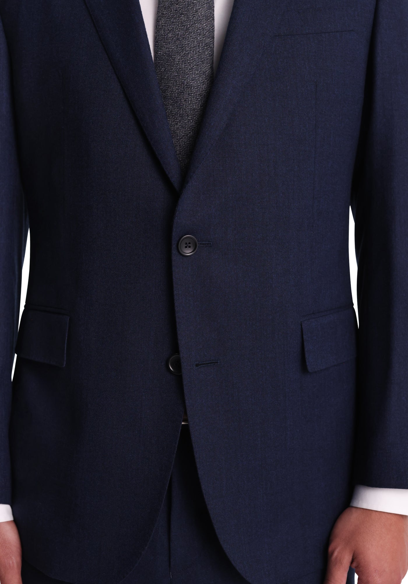 Blue Tick Weave Flannel Blazer-3